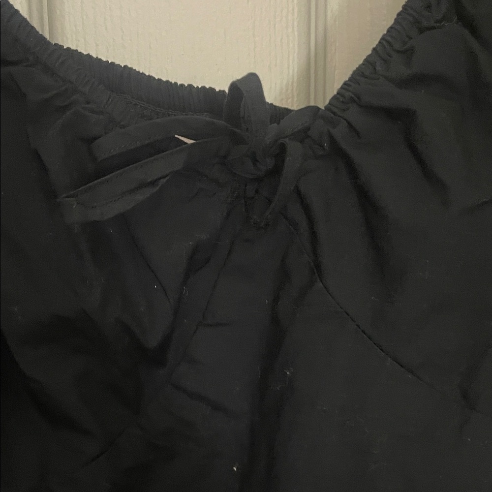 Black Puff-Sleeve Women’s Dress - Picture 4 of 6